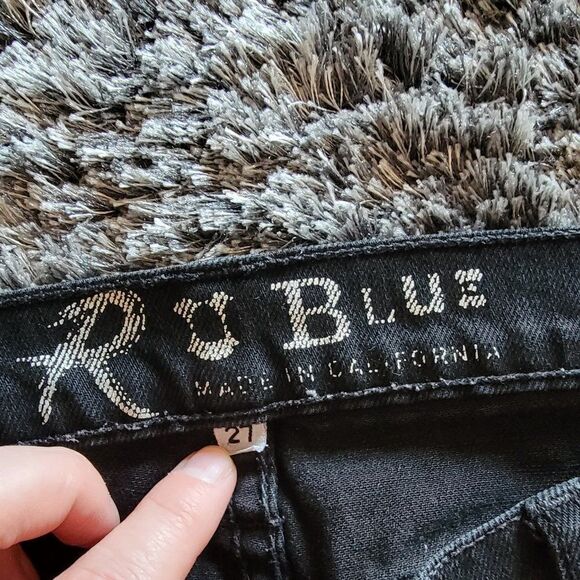R u Blue Black Denim Jeans - Picture 2 of 7
